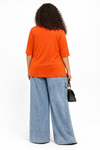 Luxe Utility Denim Cargo Set(Orange)