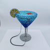 PREORDER-Ocean Luxe Crystal Martini Clutch — Blue Ombre