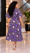 Timeless Charm Wrap Midi Dress(checkered)