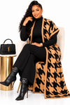 PREORDER 39 BLACK - 2PIECE PONCHO SWEATER DRESS.