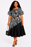 Midnight Zebra Grace Dress(Black)