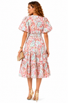Paisley Garden Tiered Midi Dress