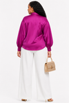 Golden Charm Satin Blouse(pink)
