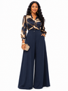 Deep Navy Blue Palazzo Pants (Bottom)