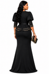 Black Empress Couture Beaded Mermaid Gown