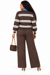 PREORDER 10 - BROWN 2- PIECE KNIT PANT SET