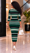 Emerald Luxe Cutout Knit Maxi Dress