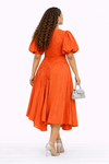 Sunset Goddess Ruched Midi Dress