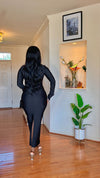 Midnight Crystal  Embellished Gown