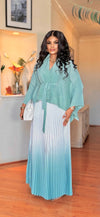 OMBRÉ 2PCS PLEATED SKIRT SET(MINT GREEN)