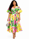Timeless Charm Wrap Midi Dress(Floral)