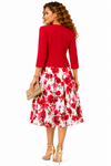 Ruby Garden Jacket Dress Set(Red/white)