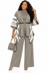 PREORDER 23 -CAMEL  3-PIECE  KNIT PANT SET