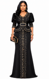 Black Empress Couture Beaded Mermaid Gown