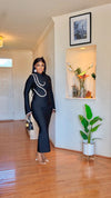 Midnight Crystal  Embellished Gown