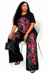 🌺 Ruby Bloom Luxe Stretch Denim Set(Black)