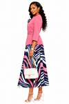 Blush Elegance Swirl Flare Dress Set