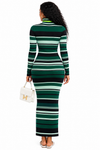 Emerald Luxe Cutout Knit Maxi Dress