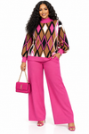 PREORDER 20-PINK 2- PIECE  KNIT PANT SET