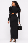 Midnight Royale Cutout Gown(Black)