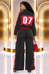 CHIC 07 DENIM CARGO PANT SET(Black)