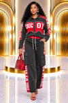CHIC 07 DENIM CARGO PANT SET(Black)