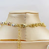 24K THREE TONE FLOWER GOLD JEWELRY SET