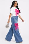 Pretty Bow Chic Stretch Denim Set
