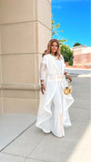 Royalty white Rhinestone 3-Piece jacket Set ✨