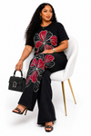 🌺 Ruby Bloom Luxe Stretch Denim Set(Black)