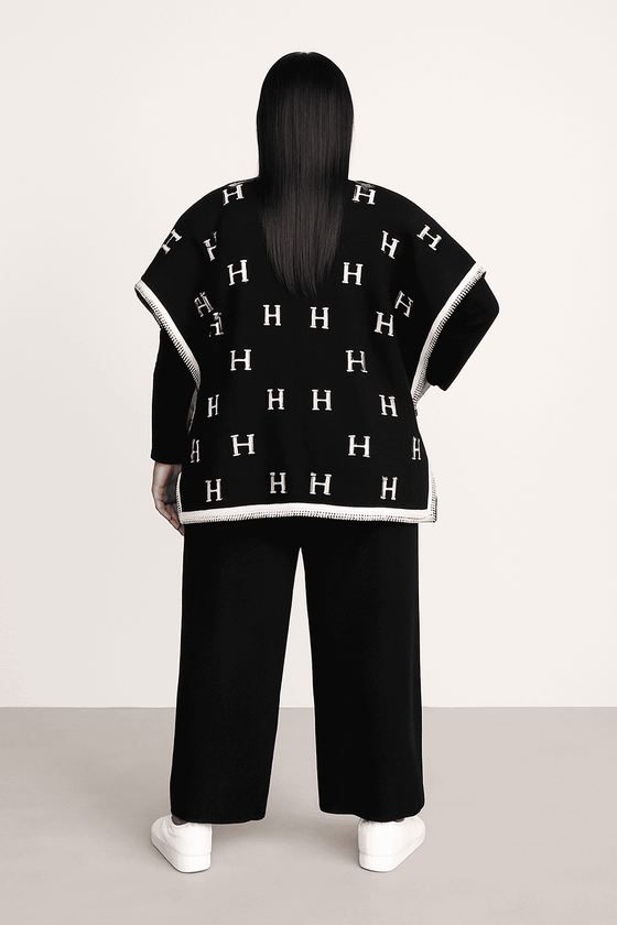 Luxe “H Monogram” Knit 3-Piece Set