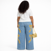 Gold Bow Luxe Top/Denim Set
