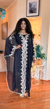 BLACK-GOLD GEMSTONE KAFTAN