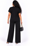 PREORDER 05 – BLACK 2- PIECE KNIT PANT SET