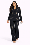 Crystal Royale Tailored Suit Set(Black)