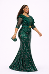 Emerald Luxe Rhinestone Maxi Dress – Green | Made in Turkey