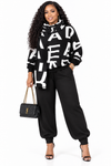 PREORDER 29- BLACK 2- PIECE  JOGGERS KNIT PANT SET