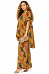 Golden Wave High-Low Palazzo Set