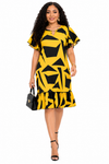 Artistic Flair Ruffle Midi Dress(Polka Dots)