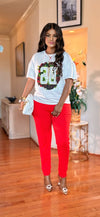 B & S KNIT JOGGER SET(burnt red-white)