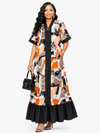 Iconic Flow Maxi Dress – Emerald Abstract