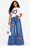 Heartstrings Denim Pant Set