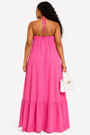 The Rosette Breeze Maxi Dress(Pink)