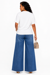 Golden Bloom Rhinestone Denim Pant Set