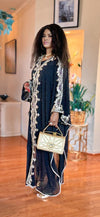 BLACK-GOLD GEMSTONE KAFTAN