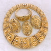 18K 
High quality Italian Royal Spiral  Gold jewelry Set