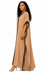 Safari Luxe Leopard Kaftan(Tan)