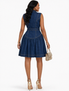 Classic Luxe Denim Button Dress”