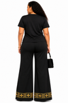 Golden Butterfly Luxe Pant Set(Black)