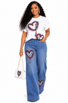 Heartstrings Denim Pant Set